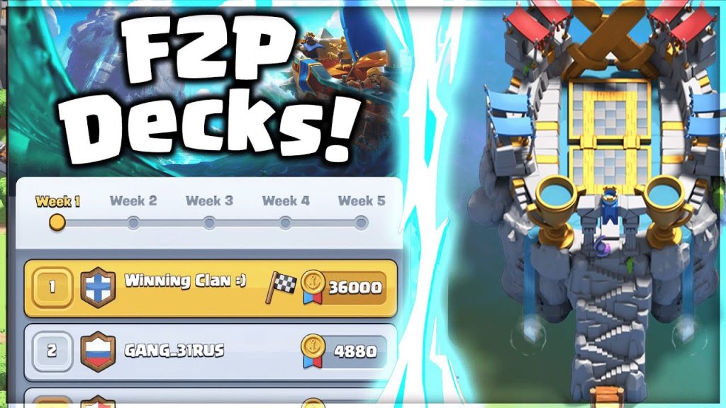 CLASH ROYALE | CLAN WARS 2 F2P DECKS!! | BOAT BATTLES GAMEPLAY AND STRATEGY!! by FullFrontage