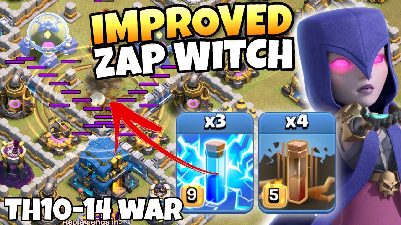 TH12 Zap Witch IMPROVED! BONUS: TH10-14 War! Clash of Clans eSports by Clash with Eric – OneHive