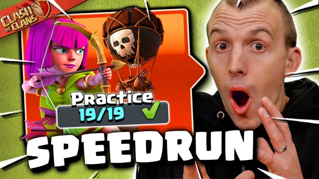 Speedrun for All 19 Practice Levels in Clash of Clans! by Judo Sloth Gaming